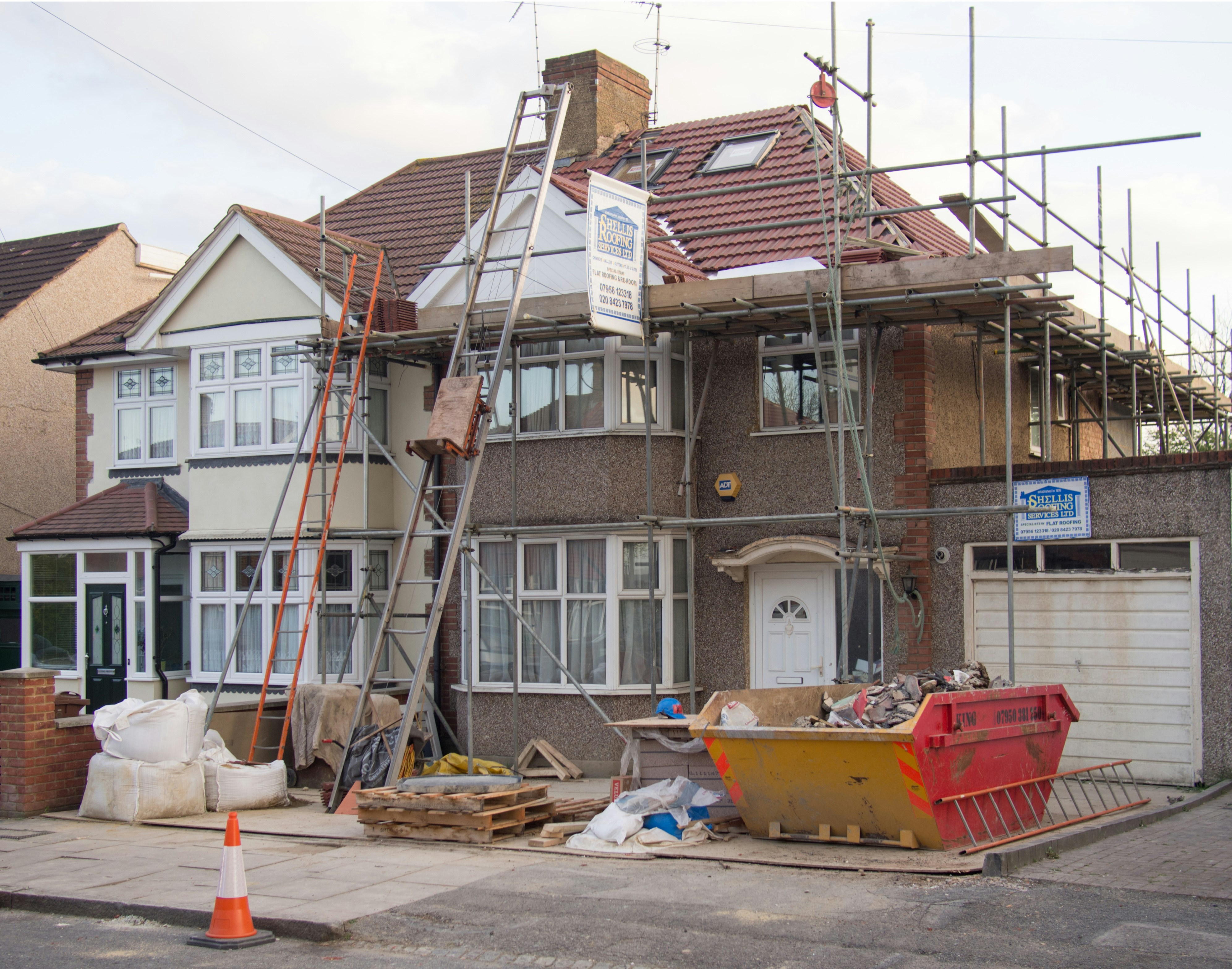 Skilled service professional working on a home